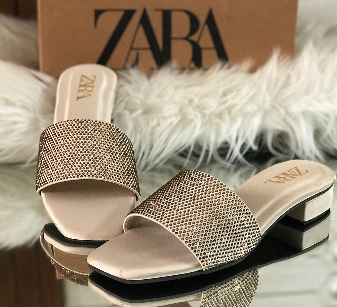 New ZARA Stone Sandals